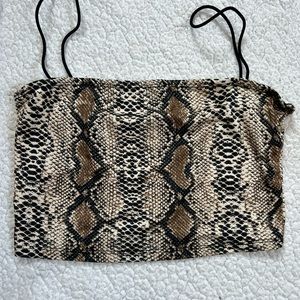 snake print crop top